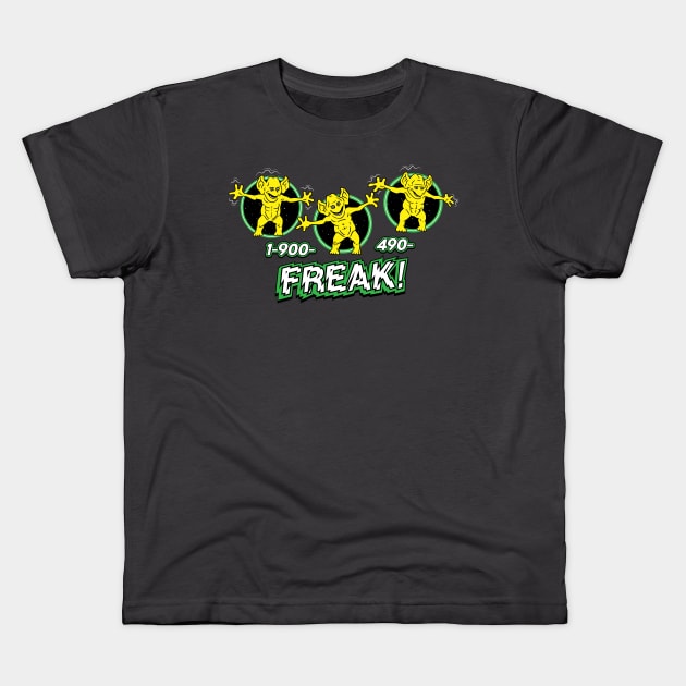 Freddy Freaker - Design B Kids T-Shirt by Chewbaccadoll